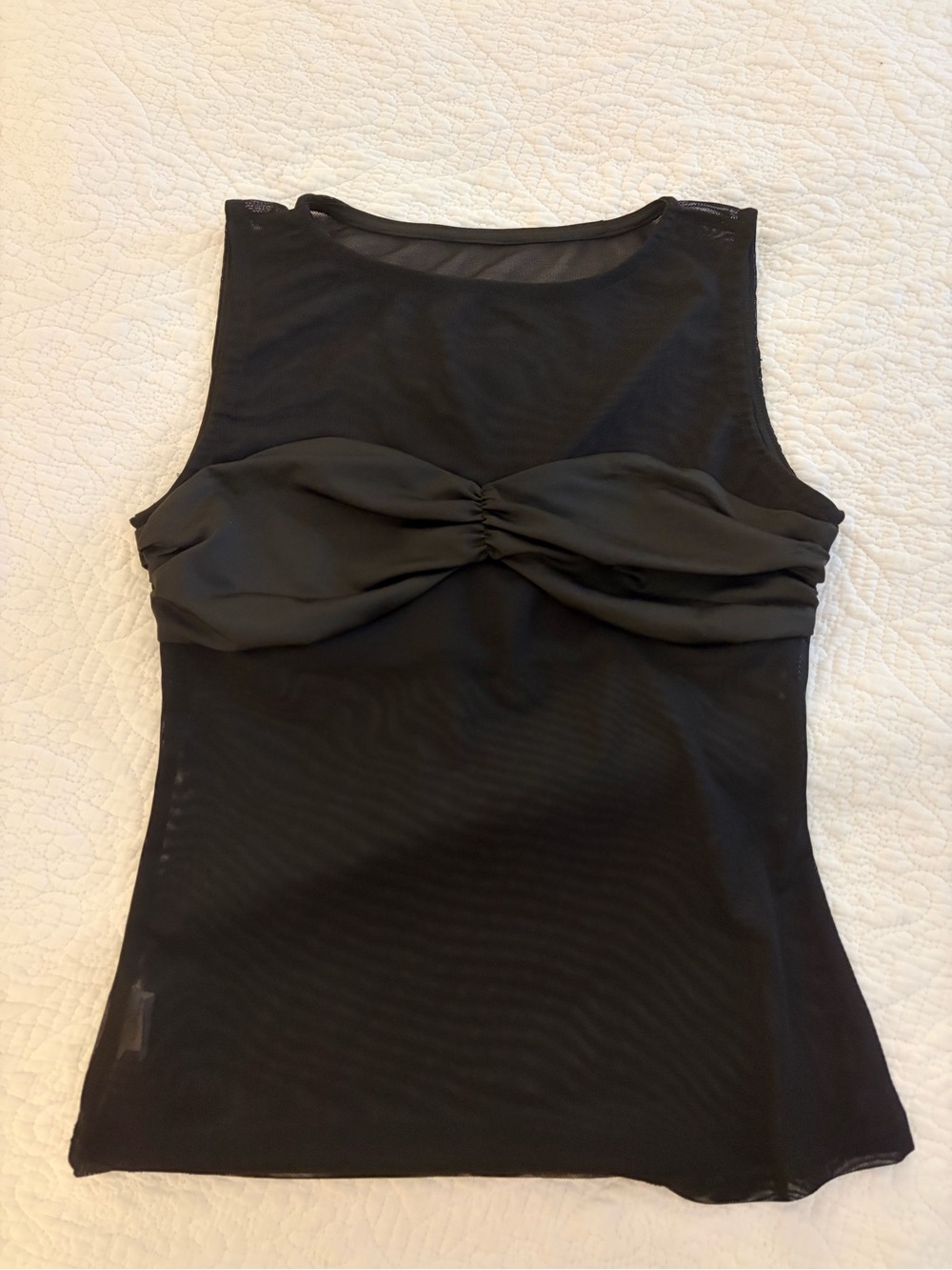 Zara Black Sheer Twist-Bust top